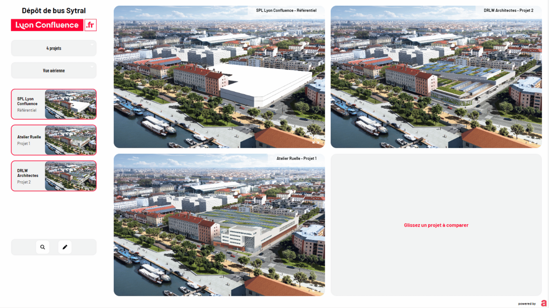 Insight_3D_images (2) Perspective 3D du projet d’Hôtel à Rillieux-la-Pape, conçu par Z ARCHITECTURE, mettant en avant son design contemporain et son intégration dans l’environnement urbain.