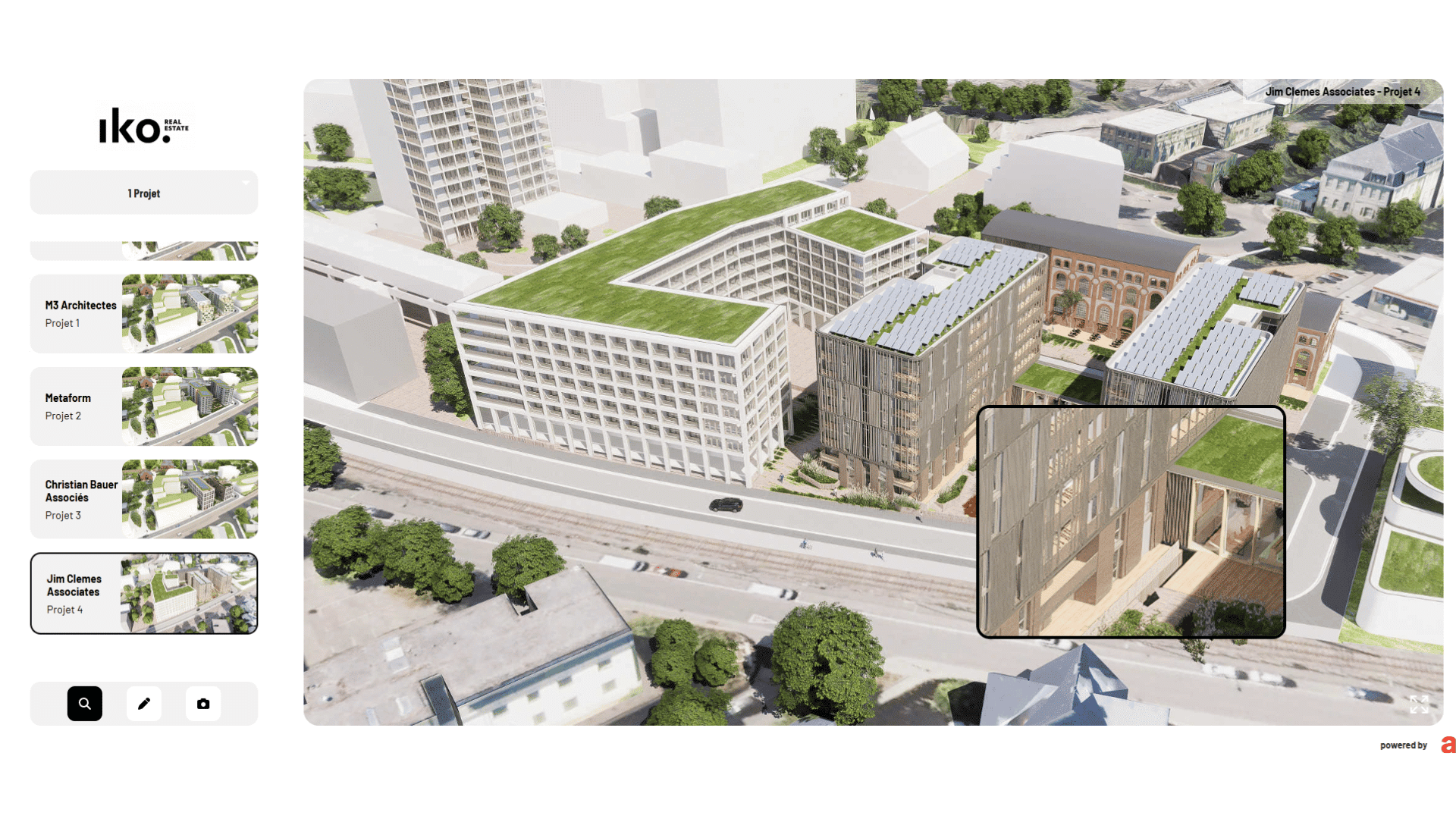 Simulation comparative – Comparer des projets pour éclairer les choix en concours Simulation comparative de plusieurs projets présentés dans un concours d’architecture, mettant en évidence les différences de volumétrie, d’implantation et d’ambiance.
