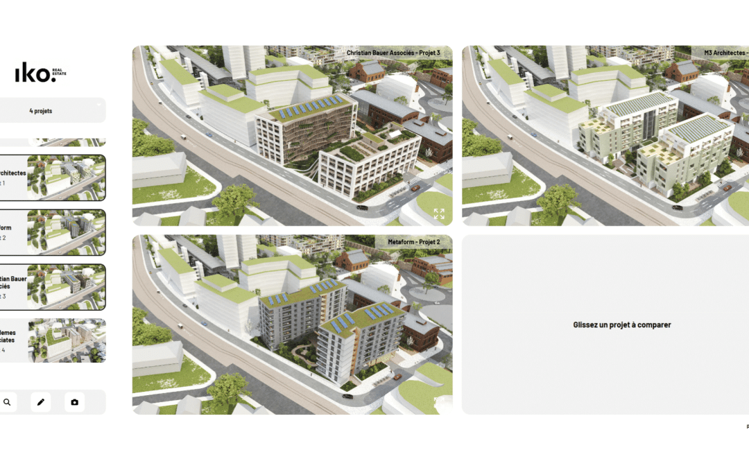 Simulation comparative concours architecture – interface Insight 3D