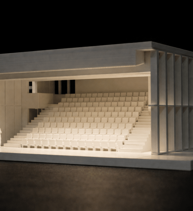 Maquette PAAM’s Design intégrant un QR Code interactif, permettant une expérience immersive et interactive pour visualiser un projet architectural en détail.