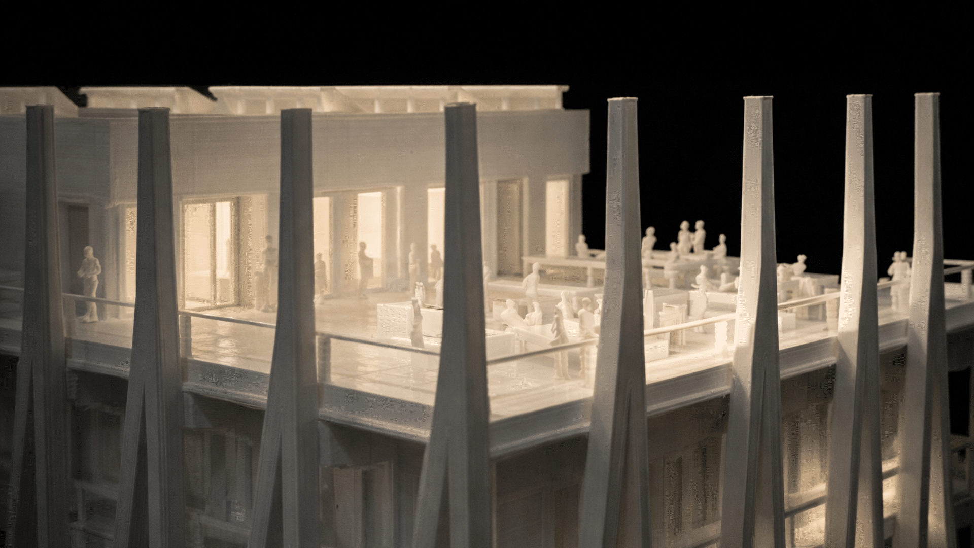 Maquette PAAM’s Design intégrant un QR Code interactif, permettant une expérience immersive et interactive pour visualiser un projet architectural en détail.