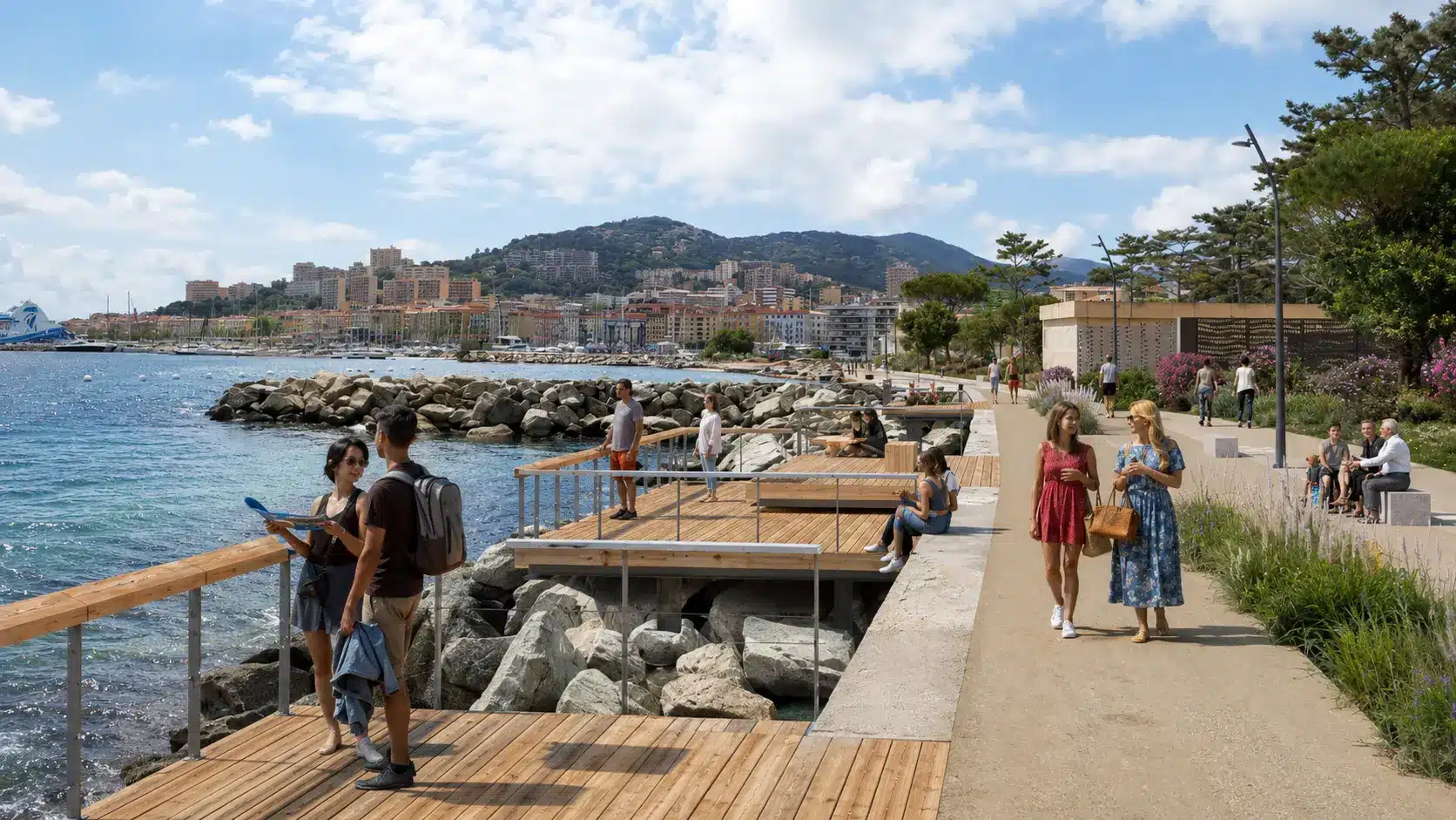 Végétalisation promenade Ajaccio – PLAN B ARCHITECTES