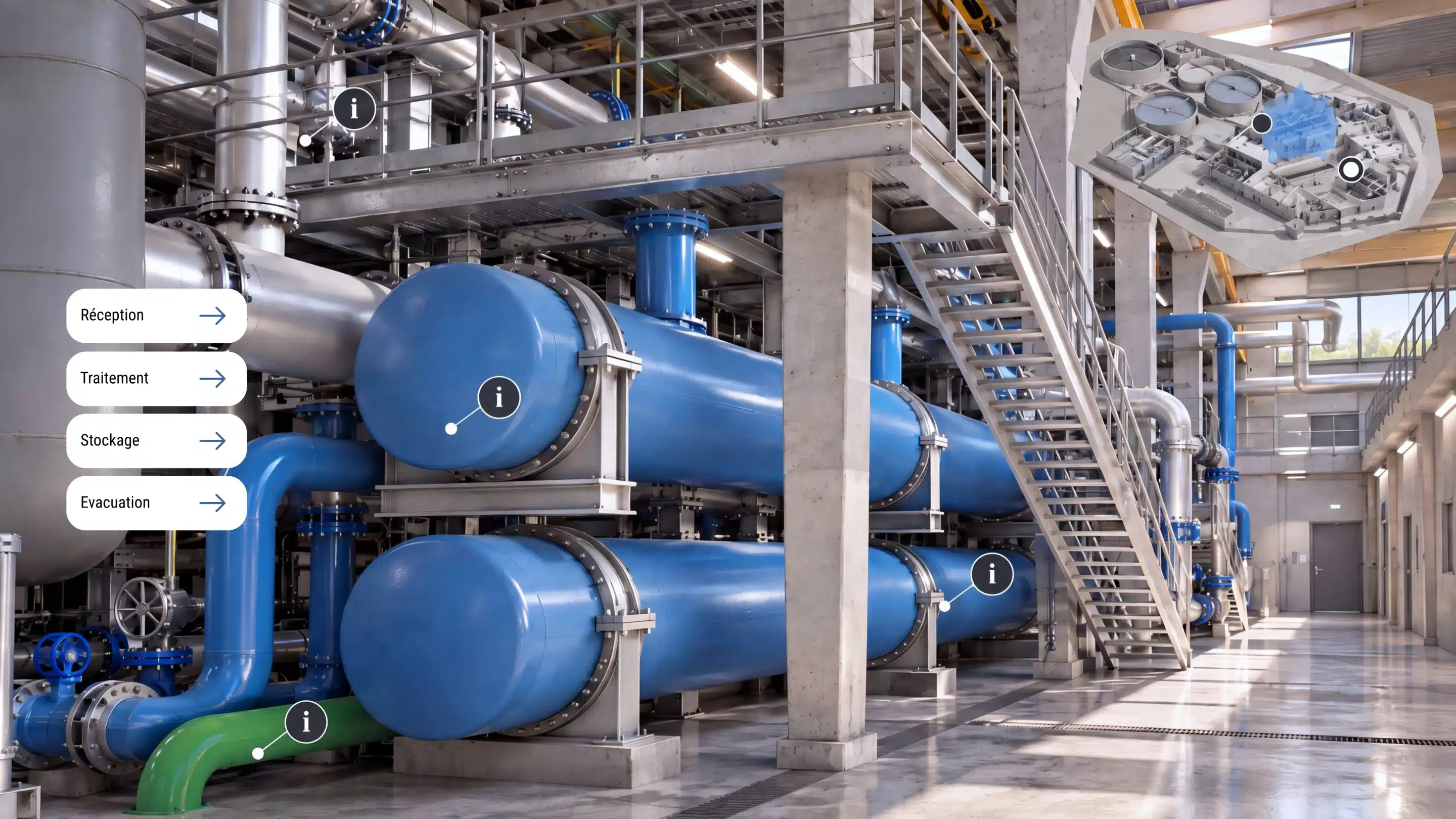 Visite virtuelle 3D interactive d’un site industriel